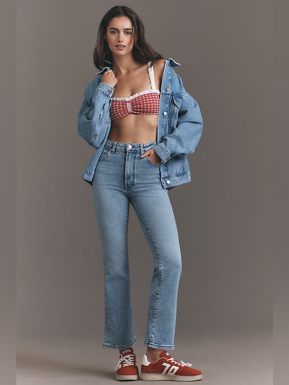FRAME Denim The Reboot High Rise Crop Flare Lark Size 30